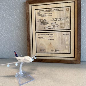 Engraved FAA Remote Pilot certificate plaque