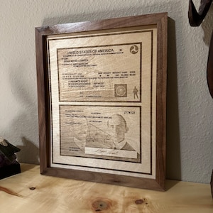 Gravierte FAA Pilot Zertifikat Plakette