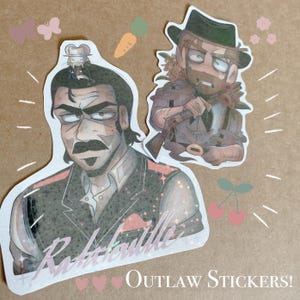 Rootin&#39; AND Tootin&#39; || Stickers- Cowboy and Outlaw