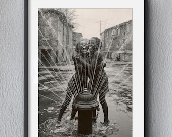 Black Boys Street Art Print: Happy Childhood Photograph (Digital Download)