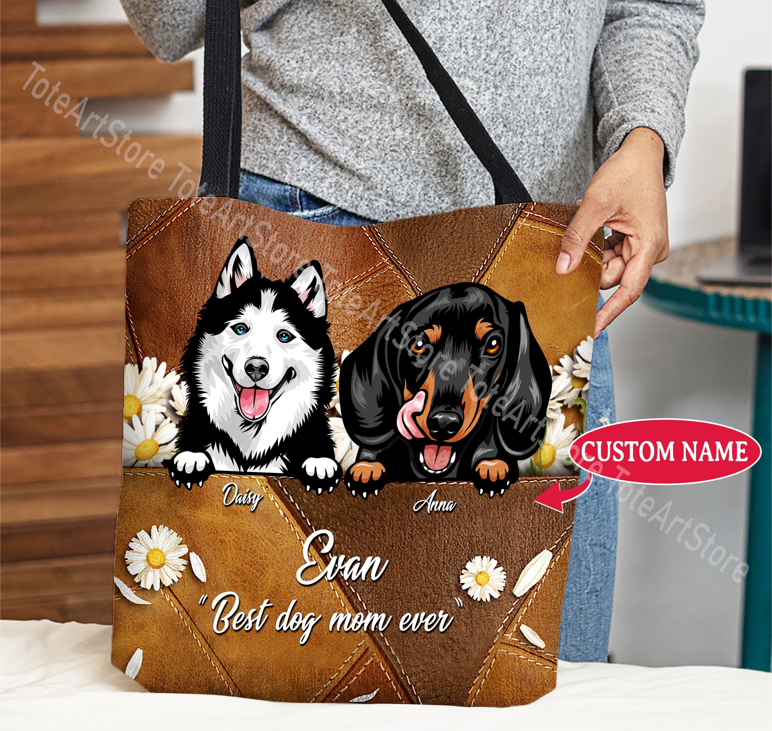 dog mom tote bag