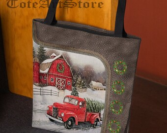 red truck gift bolsas