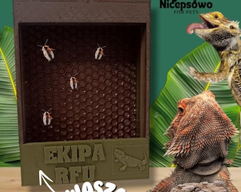 Futterspender für Bartagamen, Geckos, Chamäleons, LOGO, STL