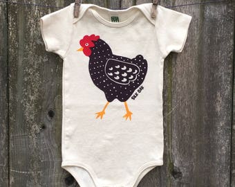 Dotty Chicken Organic Short Sleeve One Piece