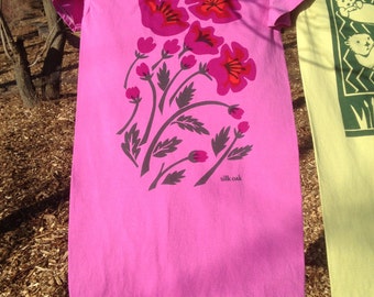 Organic Cotton Pink Poppies Nightshirt