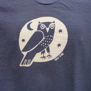 Woodland Grey Owl Adult Tee image 2