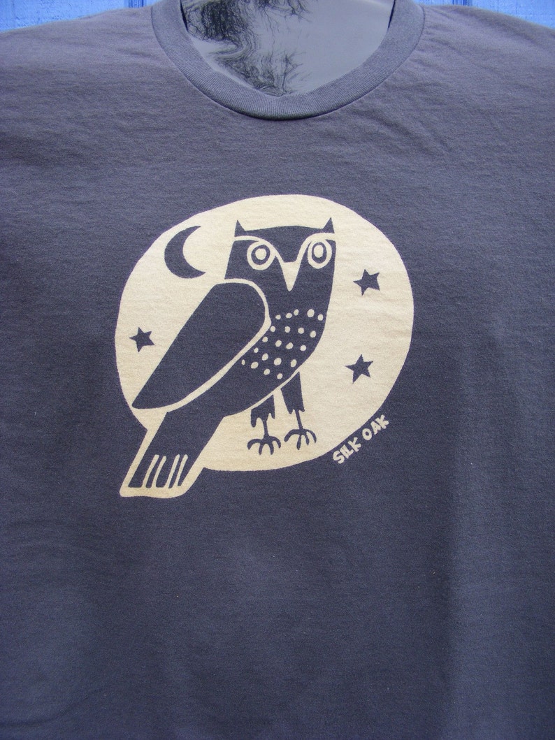 Woodland Grey Owl Adult Tee image 2