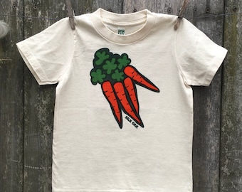 Organic Orange Carrots Short Sleeve Kid Tee