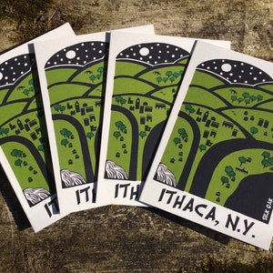 Lot de 3 cartes écologiques Ithaca Landscape