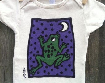 Jumping, Moon Frog Organic Cotton One pc. Bodysuit