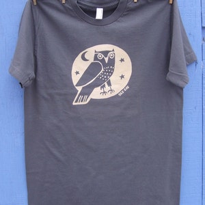 Woodland Grey Owl Adult Tee image 1