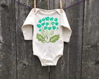 Organic Spring Primrose Long Sleeve Bodysuit