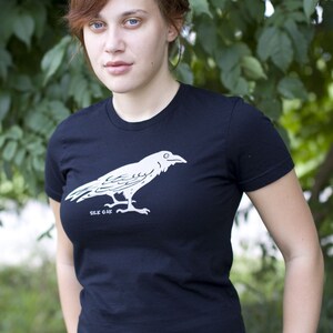 Midnight Black Raven Women's Short Sleeve Jersey Tee image 2