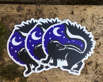 Die-Cut Skunk Sticker Set of 3 Perfect for Laptop or Water Bottle