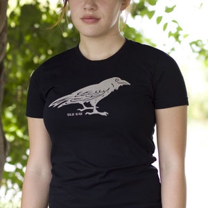 Maglietta a maniche corte da donna Midnight Black Raven