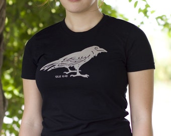 Midnight Black Raven Women's Short Sleeve Jersey Tee