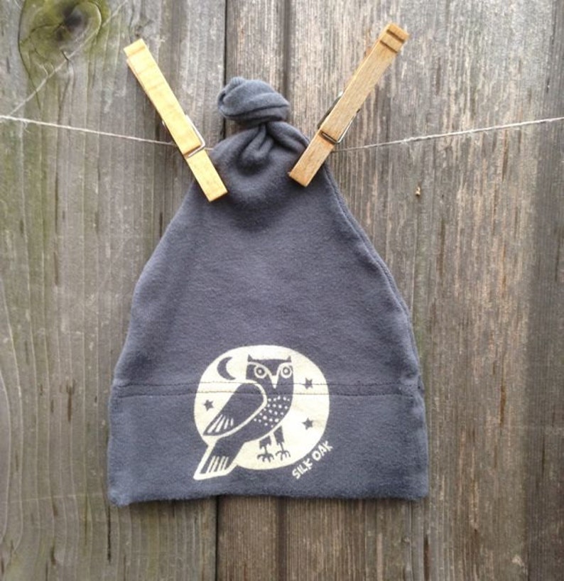 Woodland Grey Owl Infant Hat image 2