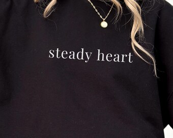 Christian Sweatshirt for Women – Steady Heart Faith Inspired Jumper