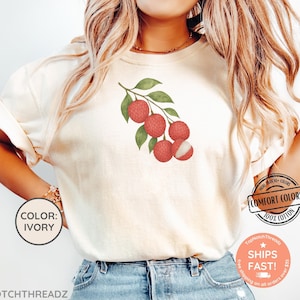Vintage Lychee Shirt, Fruit Tee, Lychee tshirt, Summer Shirt, Foodie, Fruit lover gift, Lychee Lover Gift, Retro Lychee Shirt, Lychee Tee
