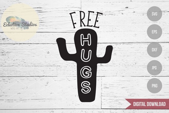 Download Cactus Svg Free Hugs Cactus Silhouette Boys Svg File Etsy