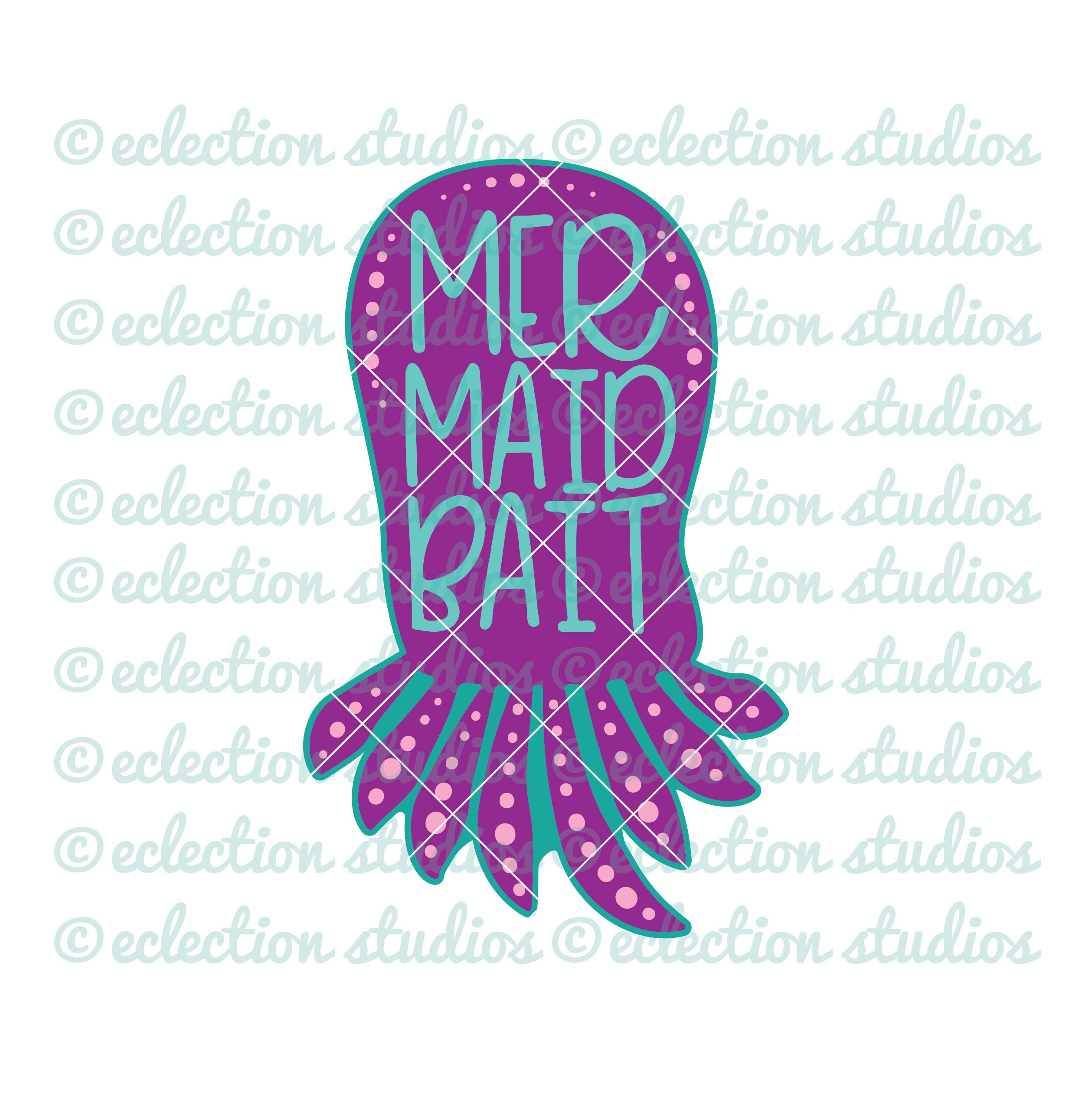 Download Mermaid SVG Octopus svg Mermaid Bait cute boy design. | Etsy