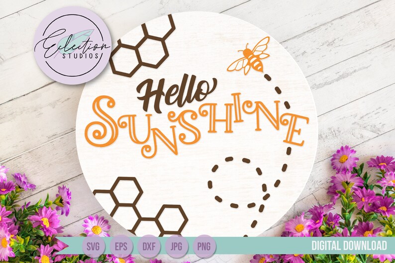 Download Commercial Use Spring Svg Tall Porch Sign Svg Dxf Included Bee Svg Hello Sunshine Bee Round Sign Svg Clip Art Art Collectibles Delage Com Br