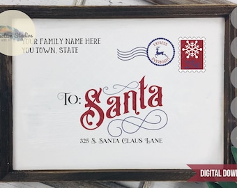 Letter to Santa SVG, Christmas SVG, Santa Letter Sign, Christmas decoration, Letter to North Pole, Special Delivery SVG dxf commerical use