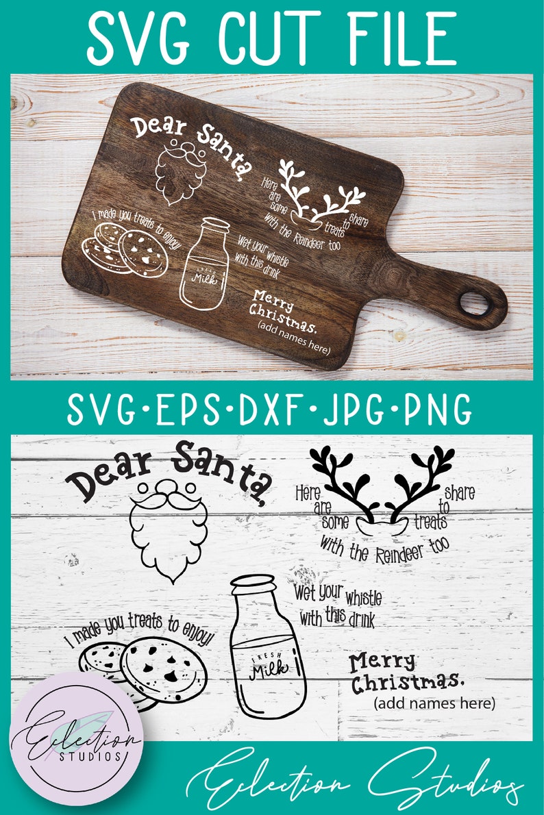 Download Dear Santa SVG Christmas SVG Holiday tray Dear Santa Tray ...
