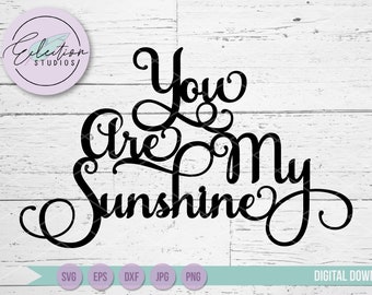You Are My Sunshine Baby SVG, Rainbow & First Birthday (Samantha Font)