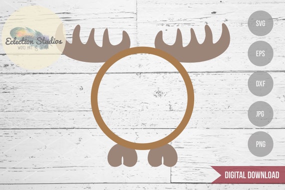 Download Moose Monogram Circle Monogram For Boy Woodland Animal Svg Etsy