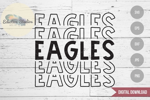 Eagles SVG Team Pride School Pride Mascot SVG Word Art in - Etsy