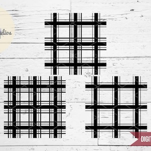 Tartan Plaid Pattern SVG Bundle: Farmhouse Stripes (Digital Download)