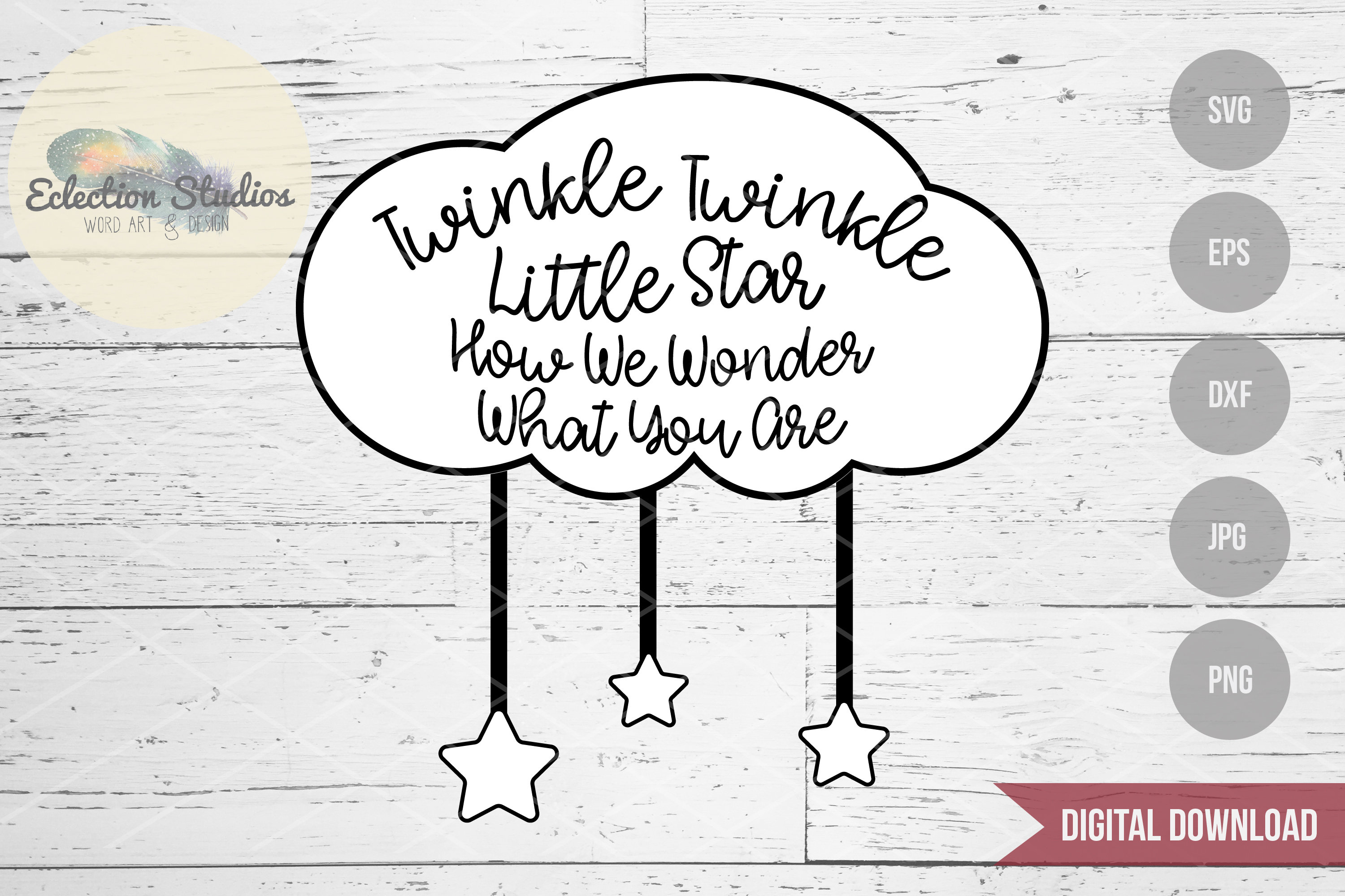 How We Wonder What you Are cloud with stars baby shower svg | Etsy