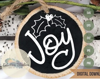 Christmas SVG, round doodle word svg, Joy word art, round christmas ornament svg, hand drawn hand lettered SVG dxf commerical use