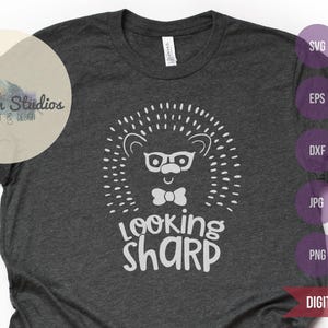 Erizo de San Valentín SVG: Diseño nerd con aspecto elegante (descarga digital)