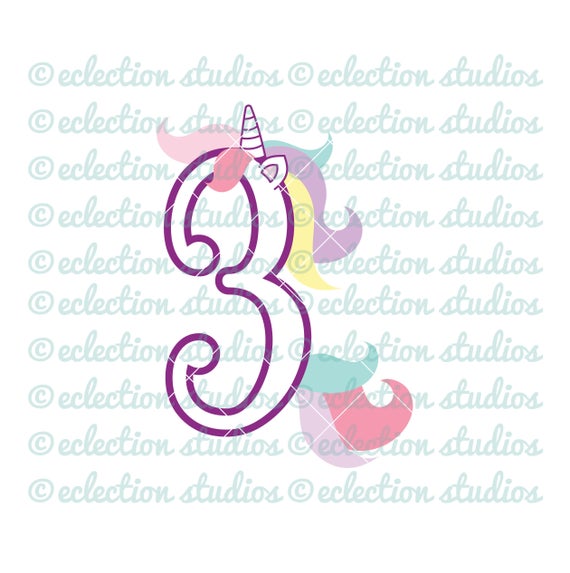 Download Unicorn SVG Unicorn 3 Three Third Birthday Unicorn number ...