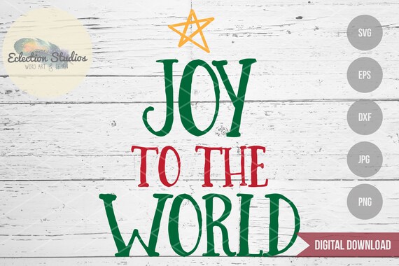Download Free Christmas Svg Joy To The World Rustic Farmhouse Wood Sign Etsy SVG DXF Cut File