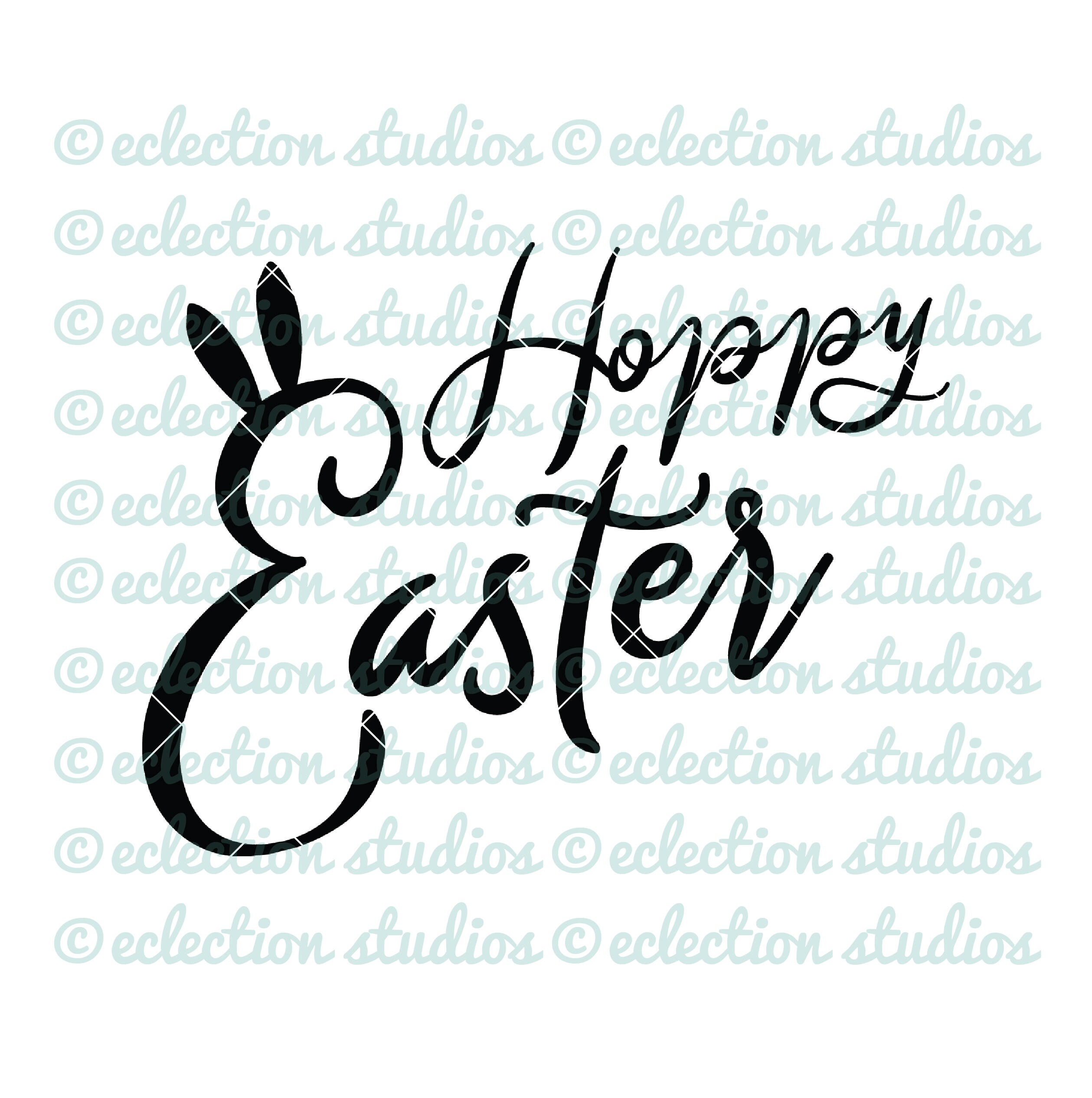 Download Easter SVG Hoppy Easter bunny rabbit ears easter sign home ...