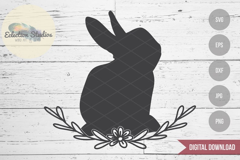 Download Laurel Rabbit SVG Laurel Bunny Silhouette Rabbit Outline ...