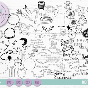 Vassoio di Babbo Natale SVG, Crea i tuoi biscotti per Babbo Natale SVG Collection Bundle, SVG di Natale, Vassoio per biscotti Dear Santa Tray, Vassoio per cibo a forma di renna