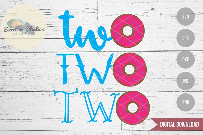 Download Donut SVG Two SVG second birthday donut theme birthday | Etsy