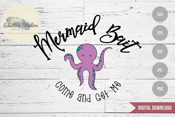 Download Mermaid Svg Octopus Mermaid Bait Cute Boy Design Etsy