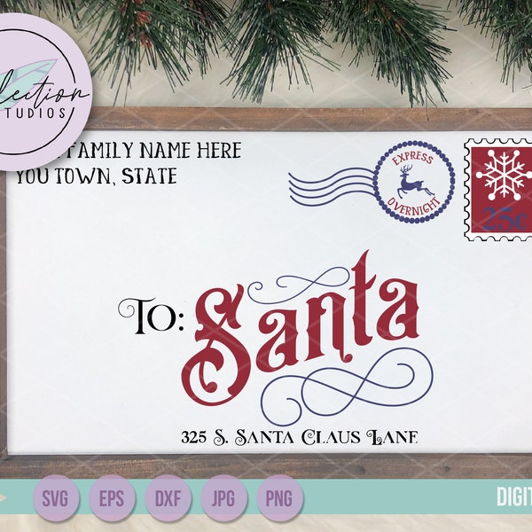 Letter to Santa SVG, Christmas SVG, Santa Letter Sign, Christmas decoration, Letter to North Pole, Special Delivery SVG dxf commerical use