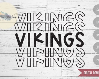 Vikings SVG, Team Pride, School Pride Mascot SVG, Word Art in SVG, eps, png, dxf, jpg with commercial use for cricut or silhouette