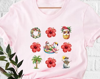 Christmas In July Shirt Summer Style Xmas In July Gifts Summer Party Shirt Christmas In July Gifts July Holiday Shirts Women Holiday Gifts