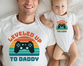 Dad Baby Matching Shirts First Fathers Day Gamer Dad Shirt Dad And Son Father Daughter Tees New Dad Husband Gifts Newborn Gifts Gaming Gifts