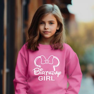 Disney Birthday Sweatshirt Mickey Mouse Minnie Mouse Toddler Sweatshirt Disney Vacation Birthday Gift Birthday Girl Birthday Boy Sweater