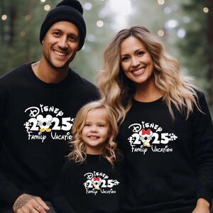 Disney Vacation Matching Family Sweatshirt Disney Trip 2025 Minnie Mickey Mouse Matching Couple Sweater Disney Group Disneyland Sweatshirts