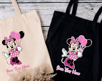 Personalized Disney Minnie Tote Bag Disney Vacation Bag Disney Tote Bag Disney Birthday Minnie Birthday Tote Bag Custom Bag Toddler Gifts