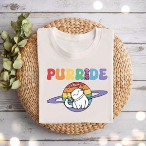 LGBTQ Pride Month Shirt Gay Pride Shirt Lesbian Gift Purride Funny Cat Shirt LGBTQ Trans Pride Cat Lover Shirts Pride Outfit Lesbian Shirt